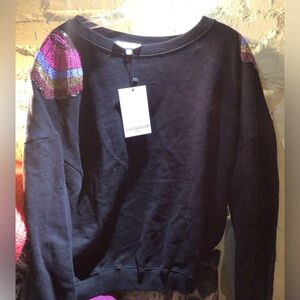 NEW! Rare Gold and Silver Paris BohonAngel bead sweatshirt